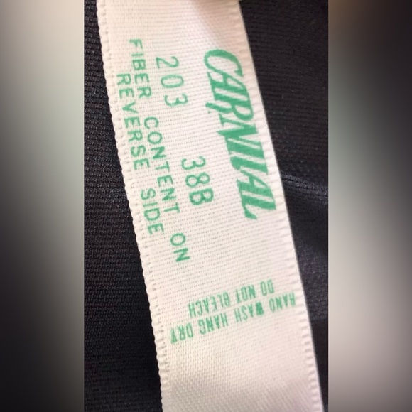 Vintage CARNIVAL ILGWU Black Bustier Corset Top 38B - Picture 6 of 7